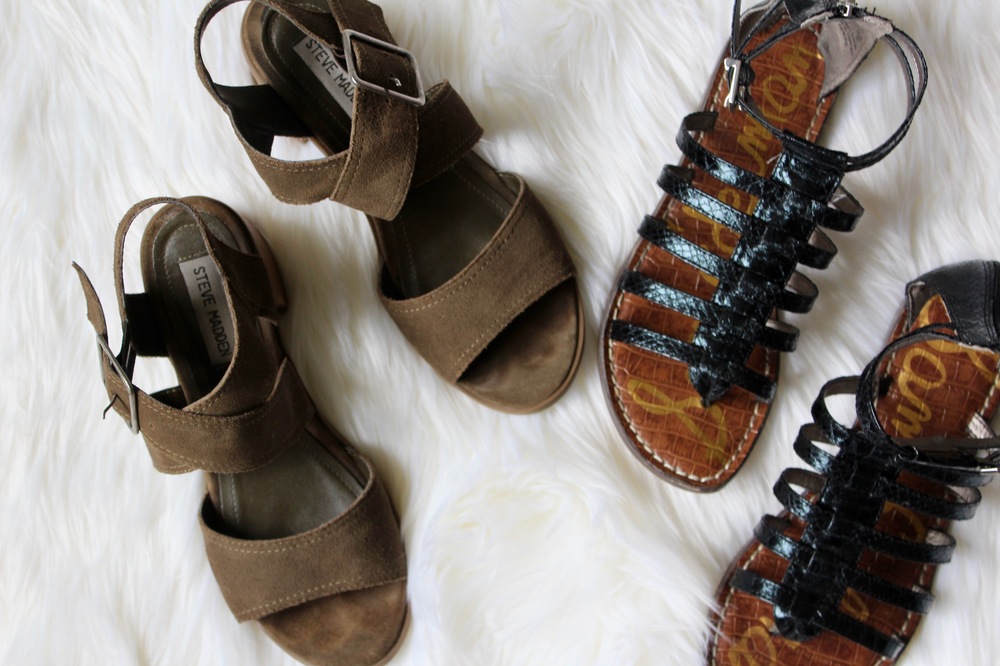 Two of the sandals from my capsule wardrobe. 