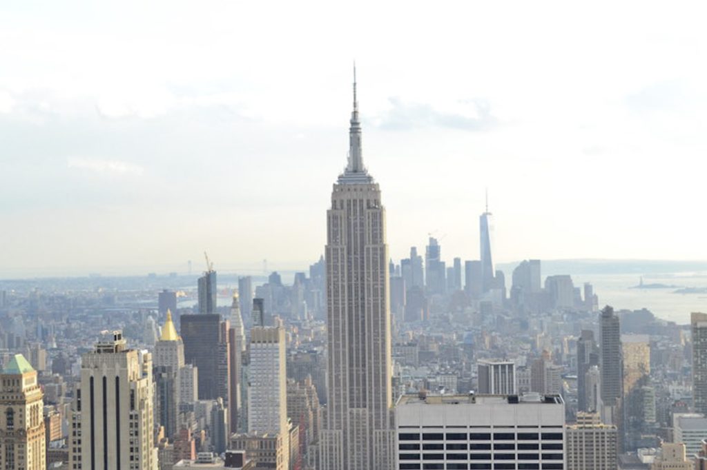 NYC skyline of the Empire State building
