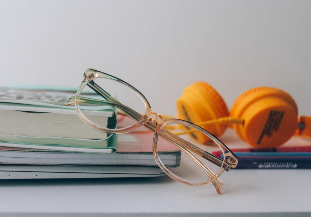 Books, Glasses, Headphones, Routine