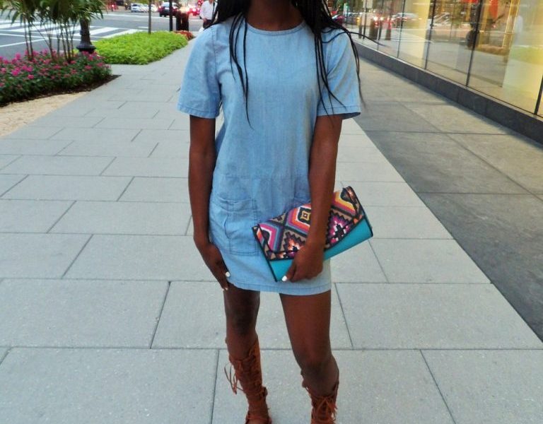 ALL IN THE DETAILS: Gladiator in a Chambray Dress 1