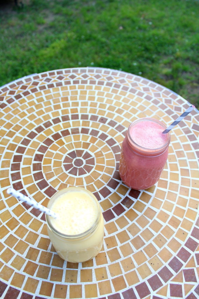 Smoothies on table