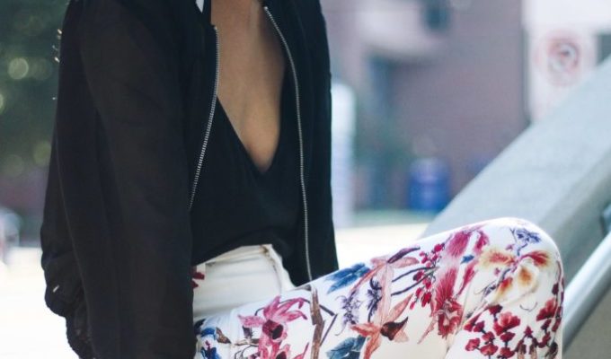 Zara Floral Wide Leg Pants