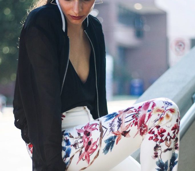 Zara Floral Wide Leg Pants