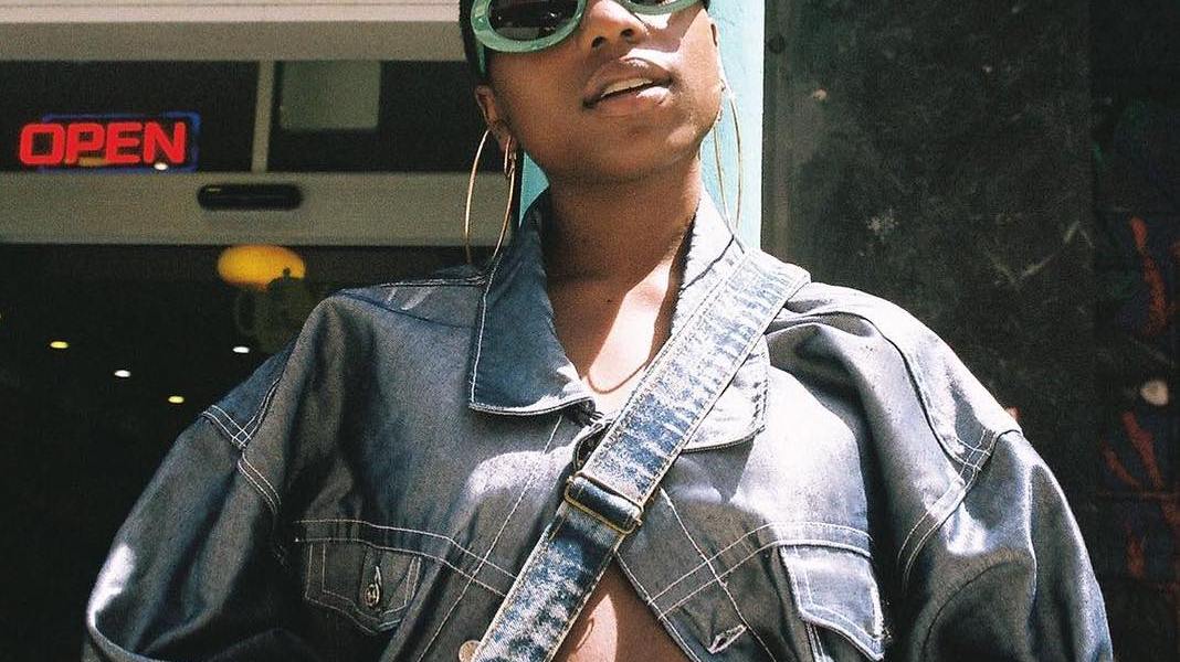 green oval sunglasses