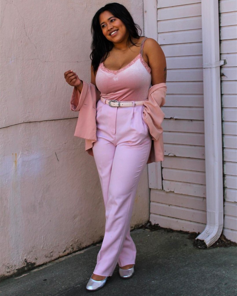 pink monochrome outfit