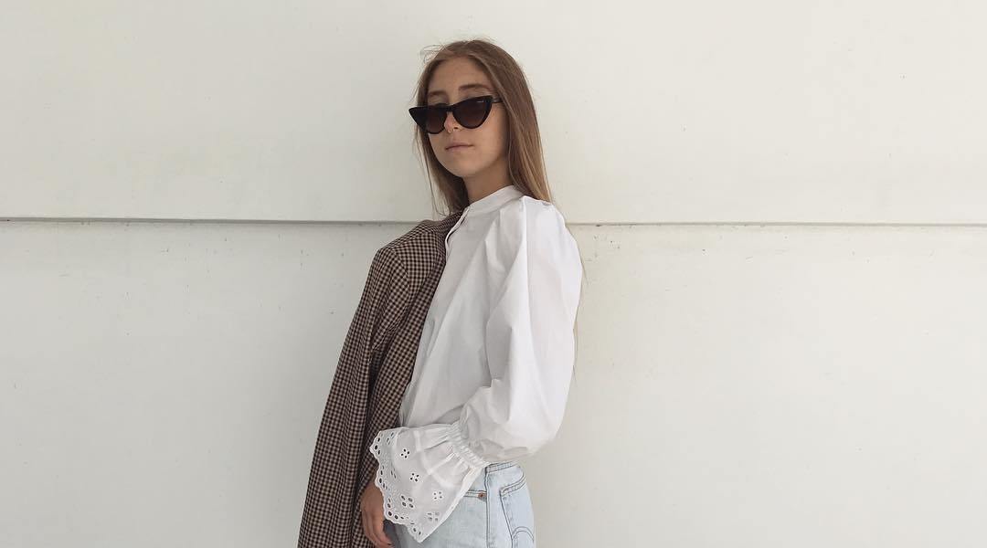 denim shorts, blazer