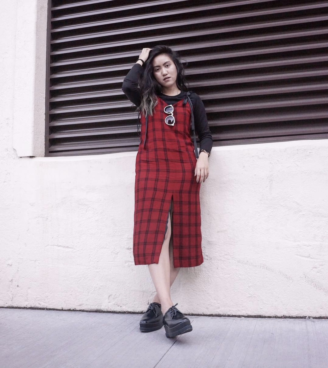 Plaid Dress Lazy Day Outfit