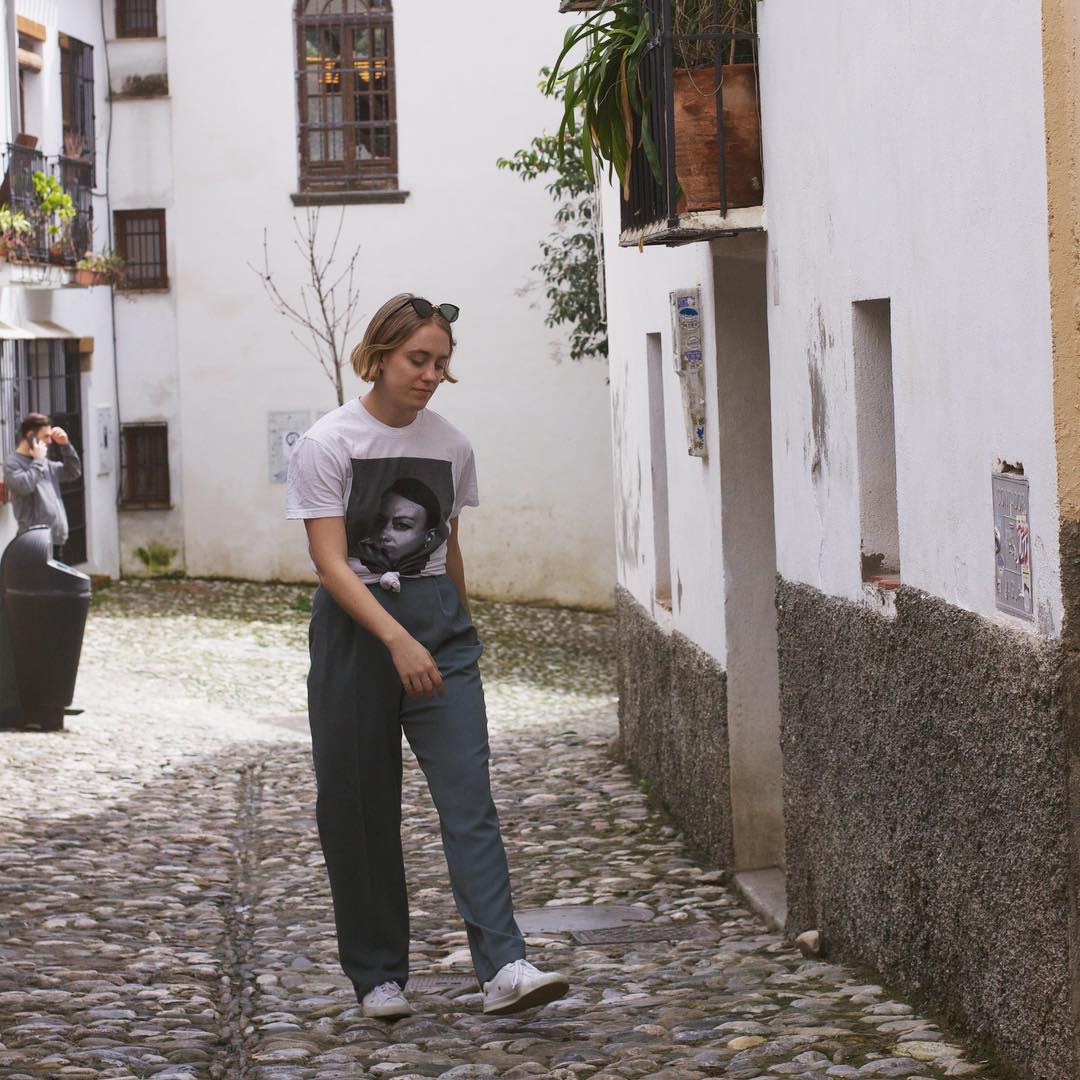 Trousers and T-Shirt Travel Outfit