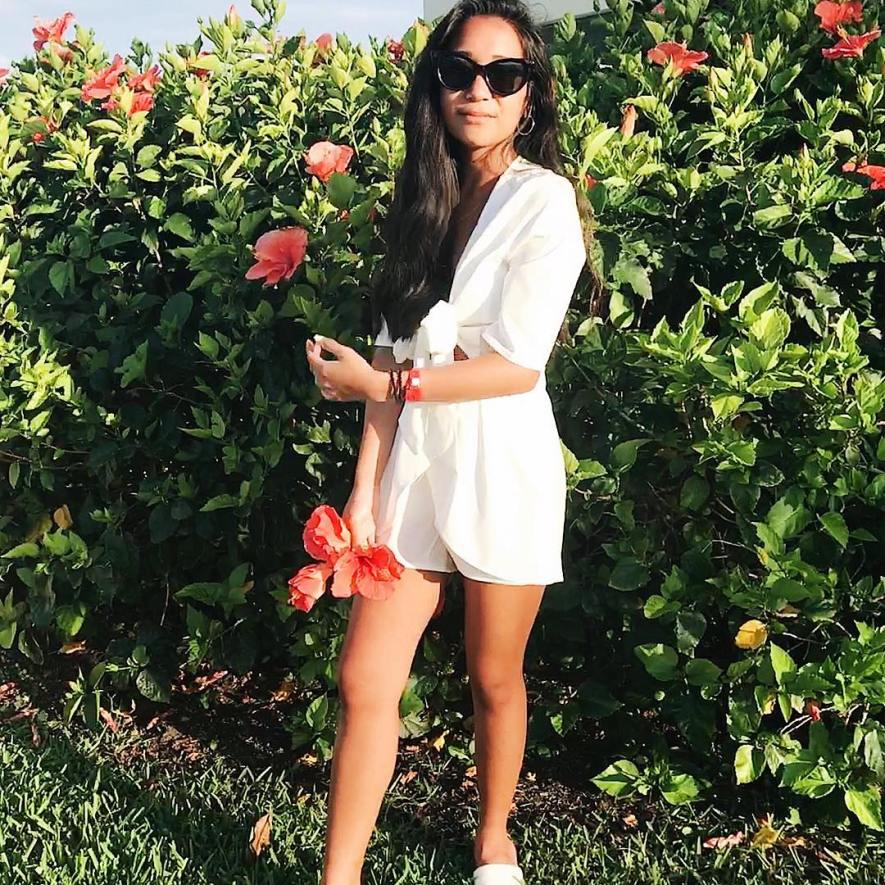 All White Romper Outfit
