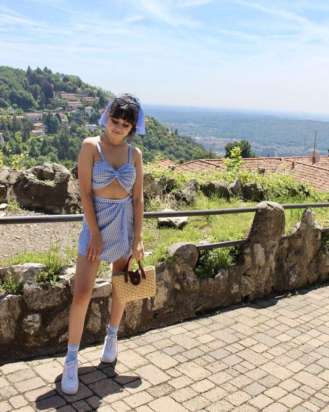 Here's What 6 Community Members Are Wearing Abroad In Italy 3 Gingham Italy Study Abroad Outfit