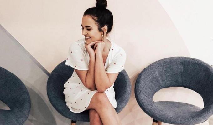 All White Dress and Sneakers Outfit