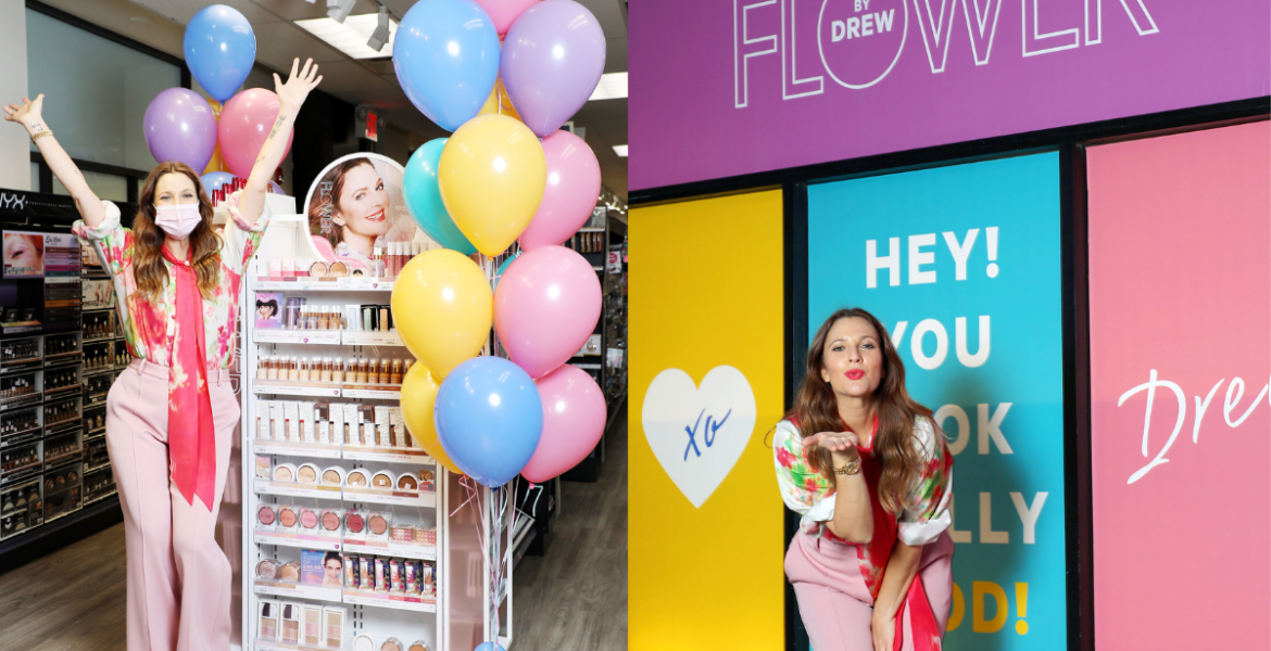 You Can Now Shop FLOWER Beauty by Drew Barrymore at CVS 1 Drew Barrymore Celebrating FLOWER Beauty’s launch at CVS