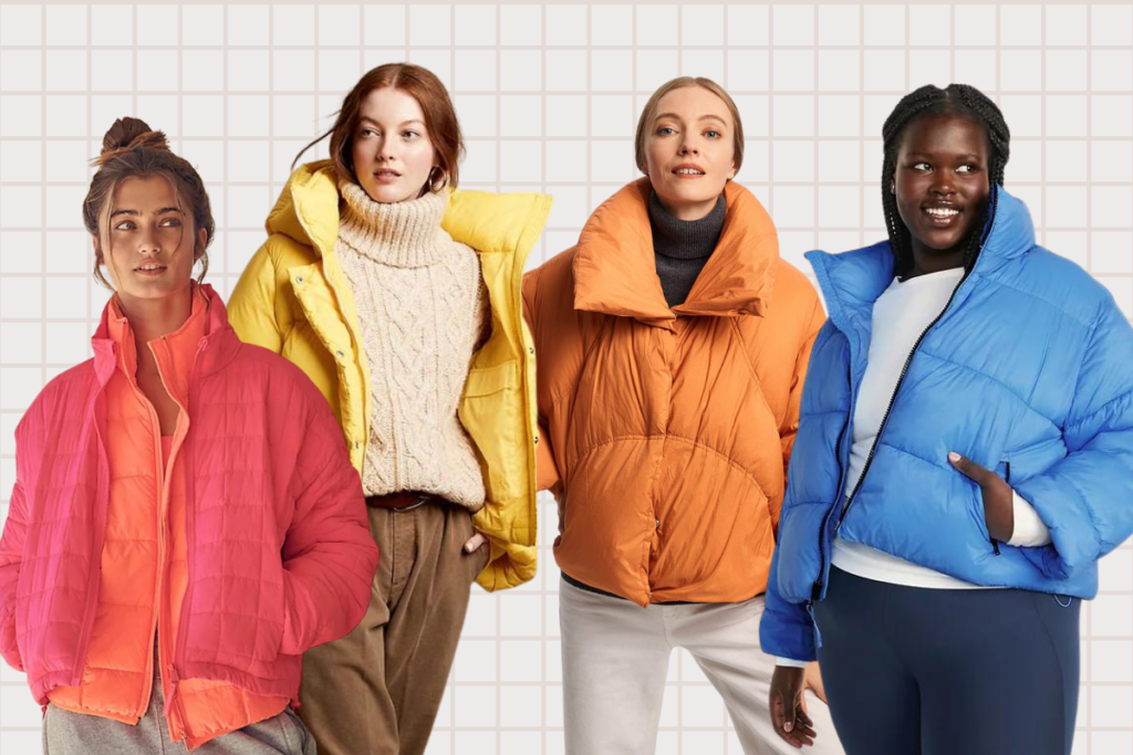 colorful puffer jackets