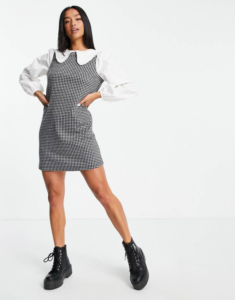 Miss selfridge gingham dress top