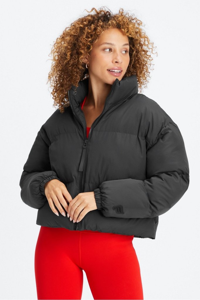 Aspen Love Puffer Jacket in Black by Alo Yoga - Work Well Daily