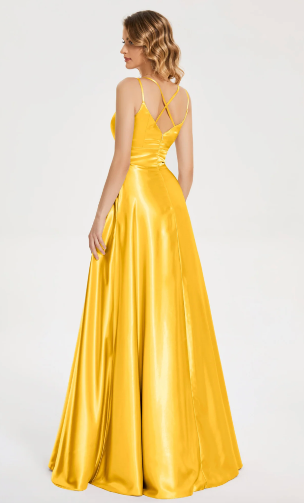 Yellow Satin Evening Gown Yellow Satin Prom Dress Yellow Dress How to Lose  Custom Satin Formal Dress -  Canada